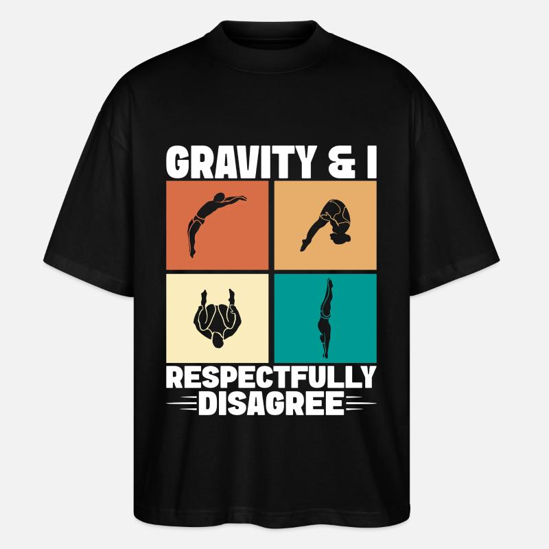 Diving diving board - Stanley/Stella Oversized Unisex Organic T-shirt Blaster 2.0 - black