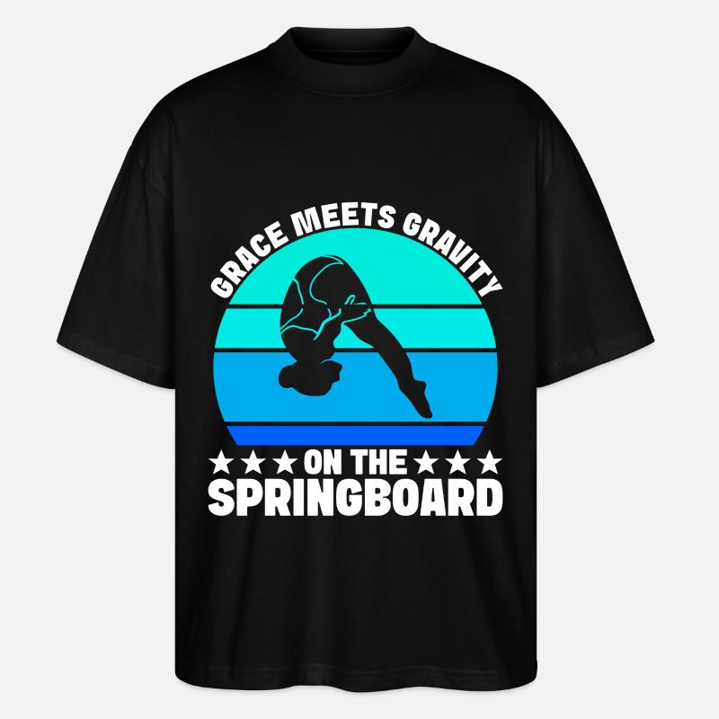 Diving diving board - Stanley/Stella Oversized Unisex Organic T-shirt Blaster 2.0 - black
