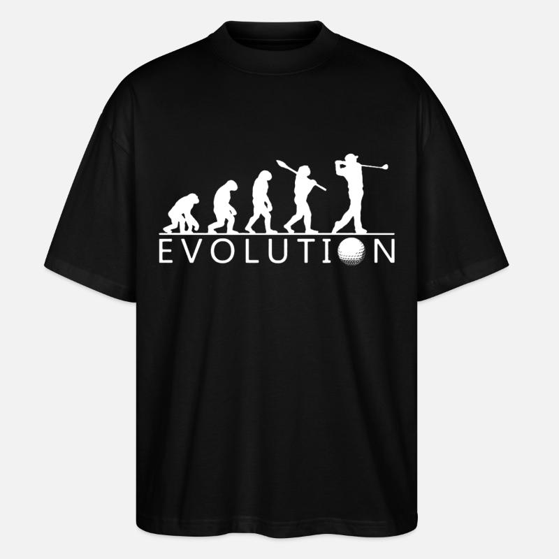 Evolution Of Golf - Stanley/Stella Oversized Unisex Organic T-shirt Blaster 2.0 - black