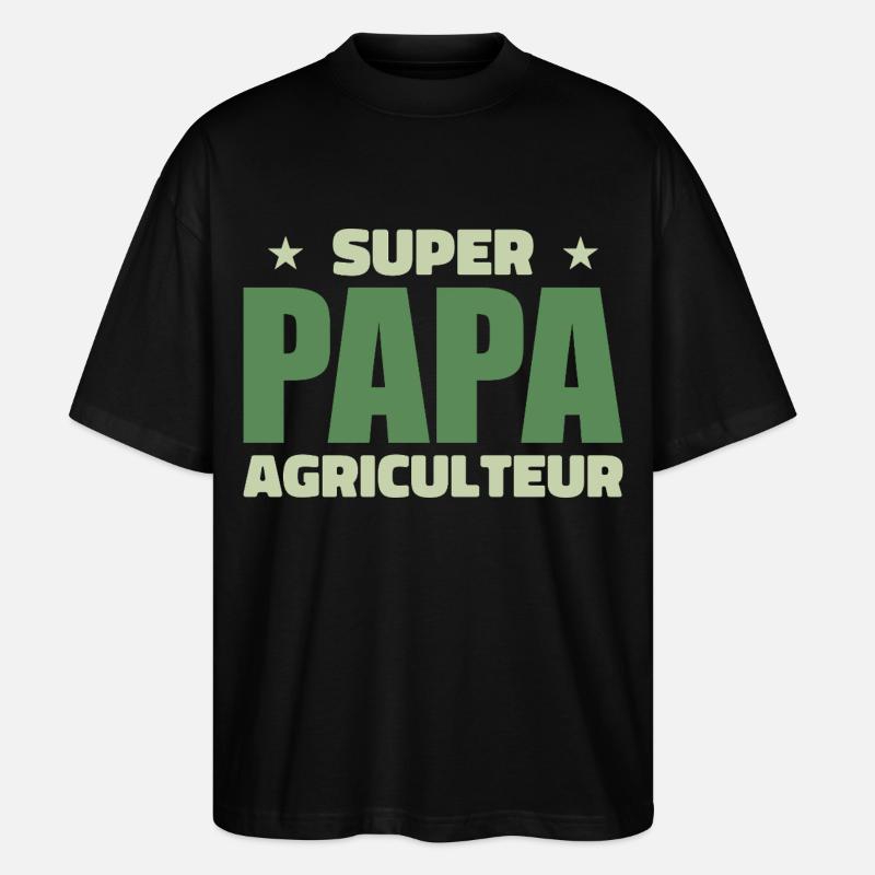 Super-Farmer-Vater - Stanley/Stella Oversized Unisex Bio T-Shirt Blaster 2.0 - Schwarz