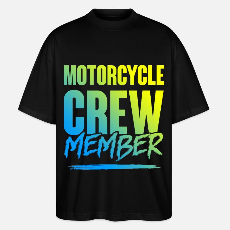 Motorcycle Crew - Stanley/Stella Oversized Unisex Bio T-Shirt Blaster 2.0 - Schwarz