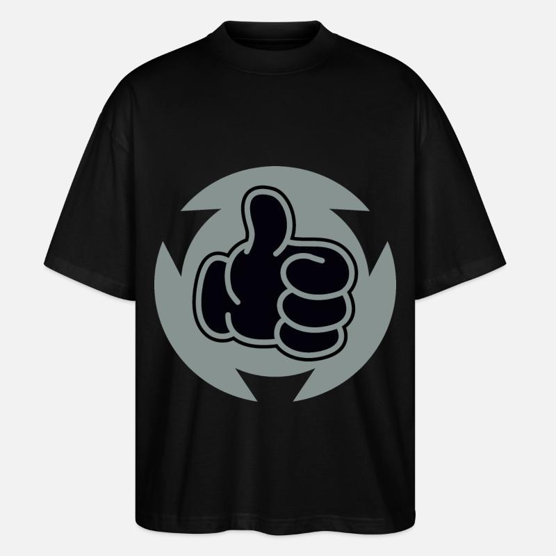 Daumen Hoch - Stanley/Stella Oversized Unisex Bio T-Shirt Blaster 2.0 - Schwarz