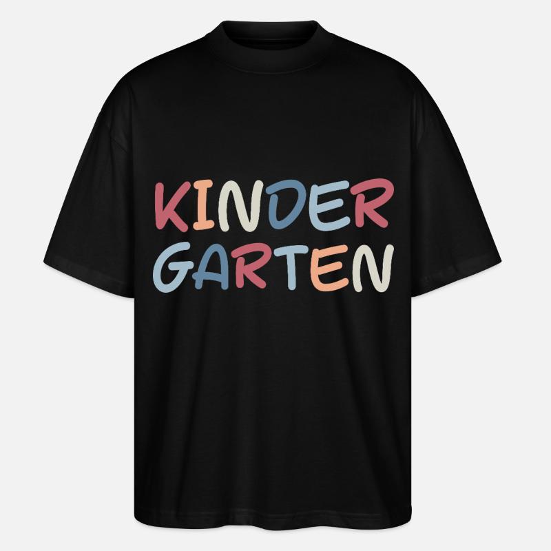 Schriftzug Kindergarten Kleinkinder - Stanley/Stella Oversized Unisex Bio T-Shirt Blaster 2.0 - Schwarz