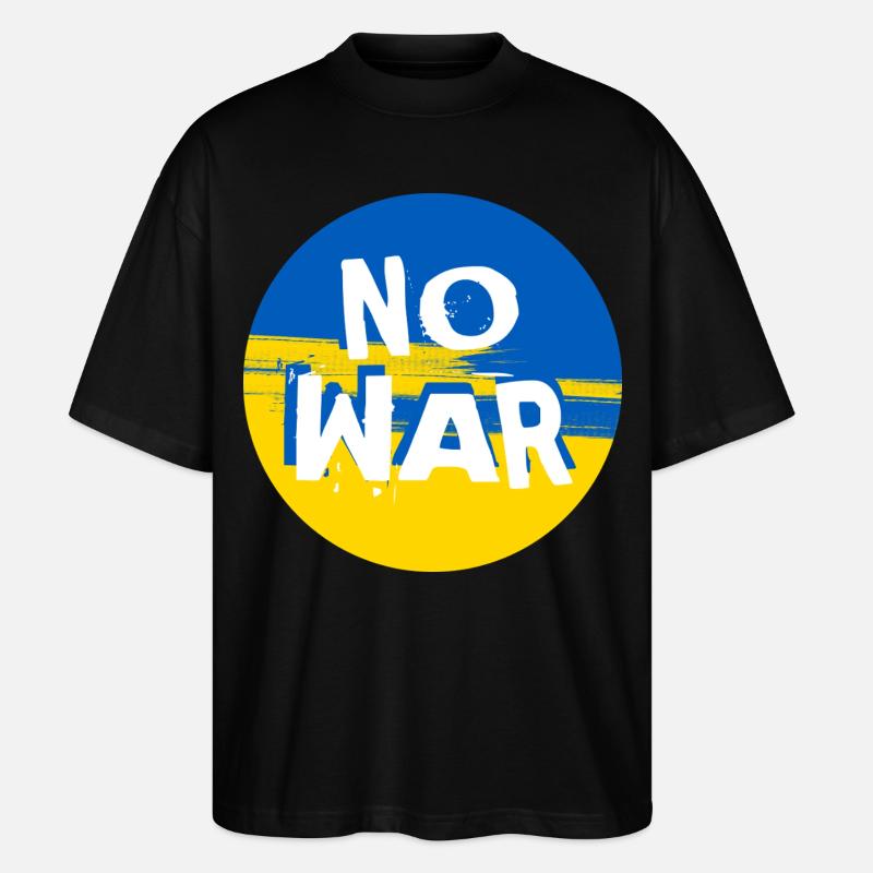 No War in Ukraine - Stanley/Stella Oversized Unisex Bio T-Shirt Blaster 2.0 - Schwarz