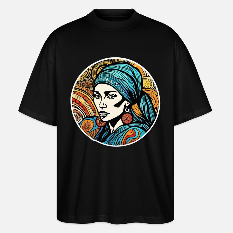 Artistic Portrait - Stanley/Stella Oversized Unisex Bio T-Shirt Blaster 2.0 - Schwarz