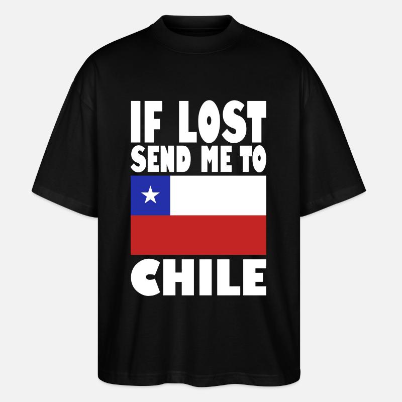 Dicton du drapeau du Chili - T-shirt bio Blaster 2.0 coupe oversize Stanley/Stella Unisexe - noir