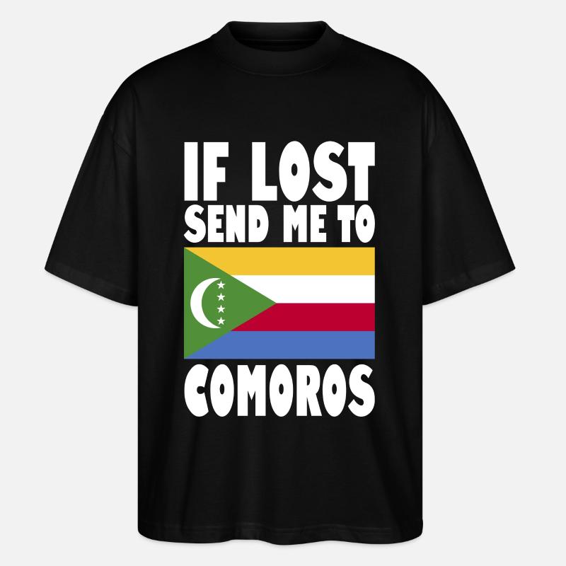 Le drapeau des Comores - T-shirt bio Blaster 2.0 coupe oversize Stanley/Stella Unisexe - noir