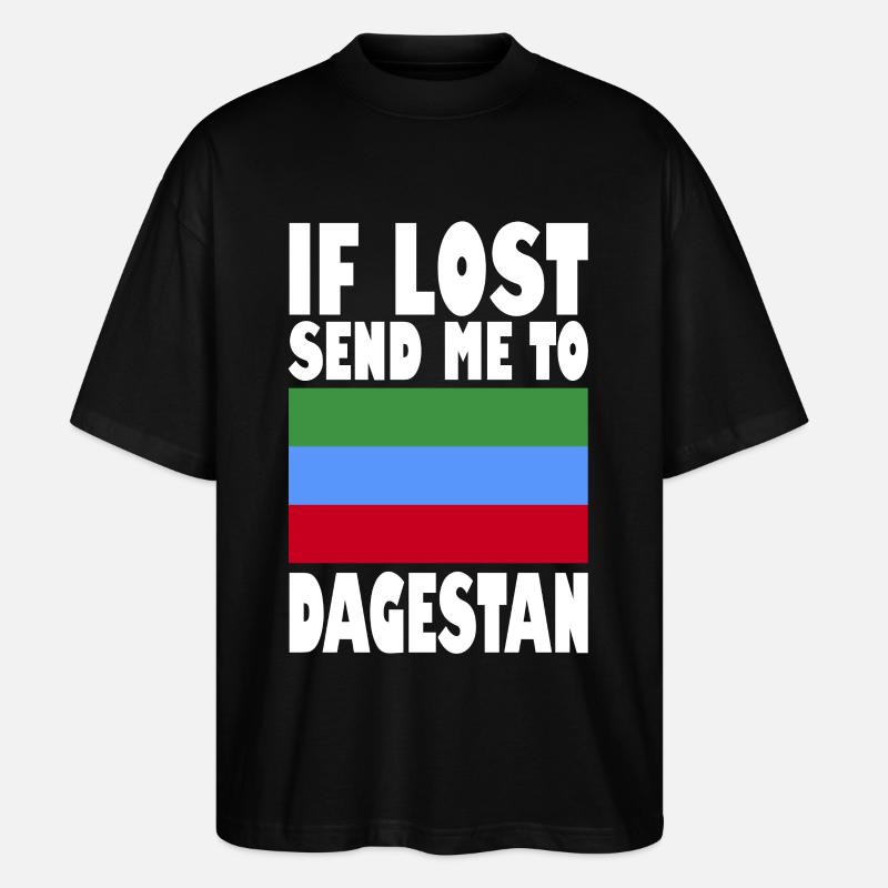 Drapeau du Daghestan - T-shirt bio Blaster 2.0 coupe oversize Stanley/Stella Unisexe - noir