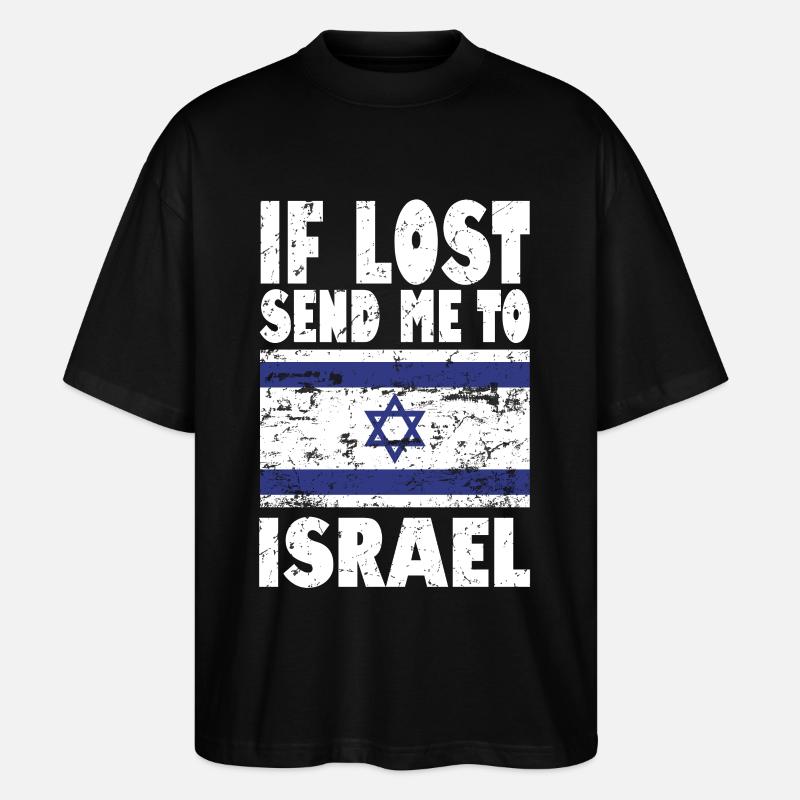 Dicton du drapeau Isreal - T-shirt bio Blaster 2.0 coupe oversize Stanley/Stella Unisexe - noir