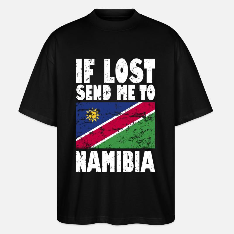 Drapeau de la Namibie - T-shirt bio Blaster 2.0 coupe oversize Stanley/Stella Unisexe - noir