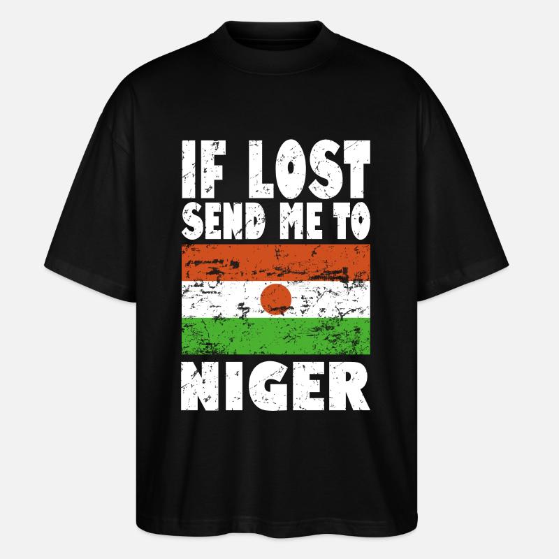 Niger Flagge Spruch - Stanley/Stella Oversized Unisex Bio T-Shirt Blaster 2.0 - Schwarz