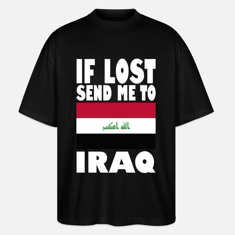 Irak Flagge Spruch - Stanley/Stella Oversized Unisex Bio T-Shirt Blaster 2.0 - Schwarz