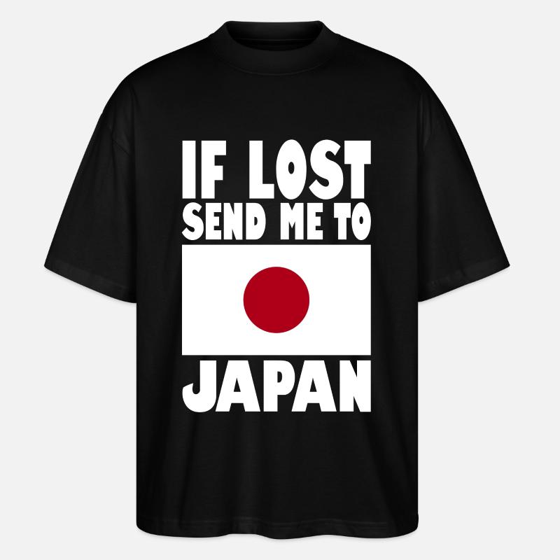 Japan Flagge Spruch - Stanley/Stella Oversized Unisex Bio T-Shirt Blaster 2.0 - Schwarz