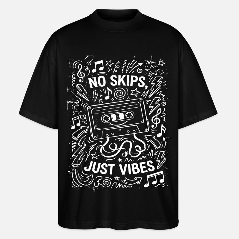 Juste de bonnes vibrations - T-shirt bio Blaster 2.0 coupe oversize Stanley/Stella Unisexe - noir