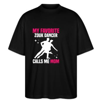 Zouk - Danse avec un danseur de Zouk par Zouk Teacher - T-shirt bio Blaster 2.0 coupe oversize Stanley/Stella Unisexe - noir - Devant - Alina (178cm) & Michal (187cm)