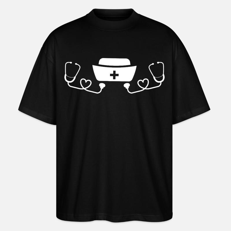 nurse - infirmier - T-shirt bio Blaster 2.0 coupe oversize Stanley/Stella Unisexe - noir