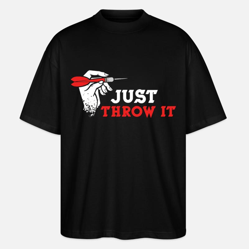 Just Throw It Darts - Stanley/Stella Oversized Unisex Organic T-shirt Blaster 2.0 - black