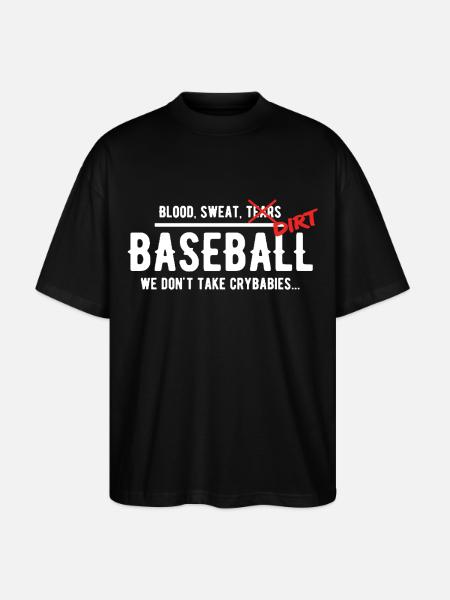 No Cry In Baseball - Stanley/Stella Oversized Unisex Organic T-shirt Blaster 2.0 - black