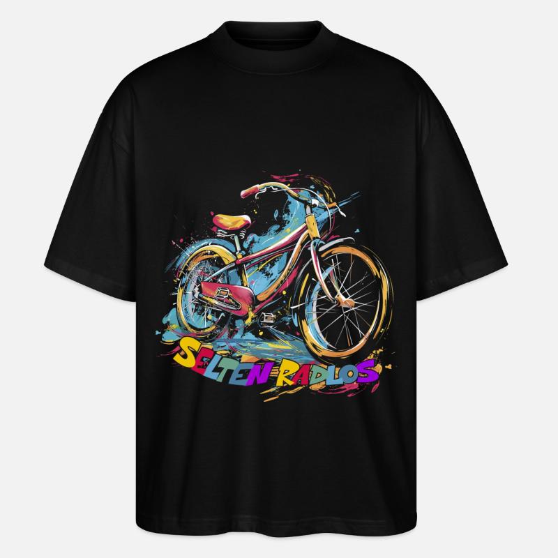 Selten Radlos Radfahrer - Stanley/Stella Oversized Unisex Bio T-Shirt Blaster 2.0 - Schwarz