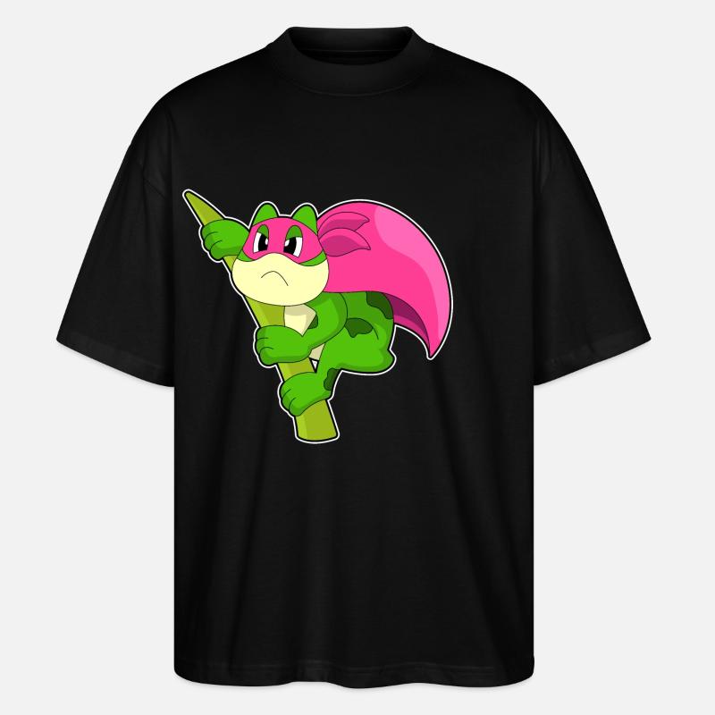 Costume de héros grenouille - T-shirt bio Blaster 2.0 coupe oversize Stanley/Stella Unisexe - noir