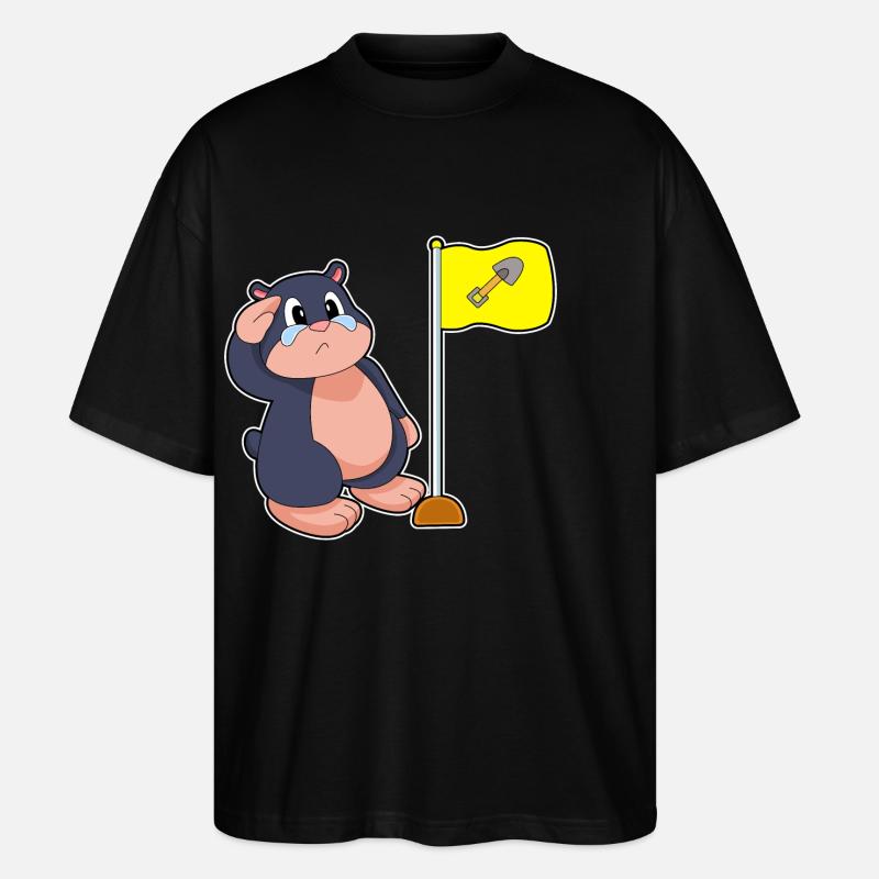 Mole flag - Stanley/Stella Oversized Unisex Organic T-shirt Blaster 2.0 - black