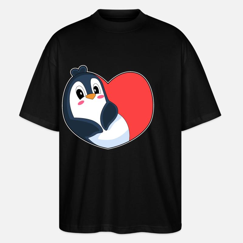 Cœur de pingouin - T-shirt bio Blaster 2.0 coupe oversize Stanley/Stella Unisexe - noir
