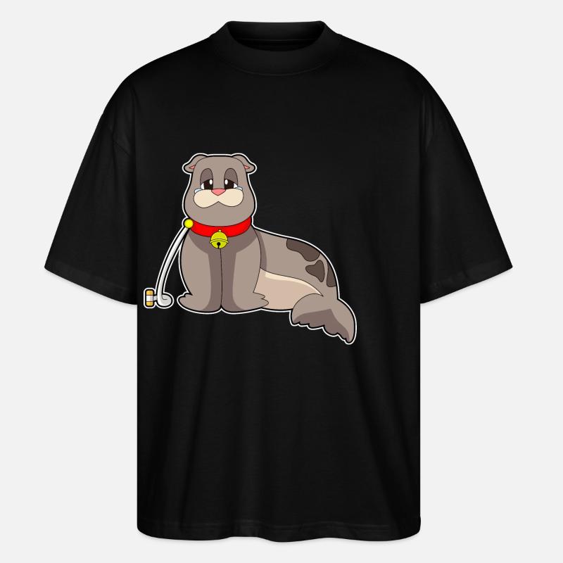 Collier de sceau - T-shirt bio Blaster 2.0 coupe oversize Stanley/Stella Unisexe - noir