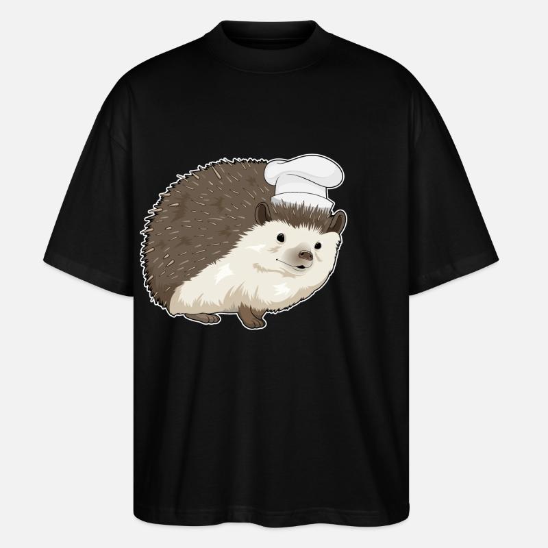 Chapeau de chef hérisson - T-shirt bio Blaster 2.0 coupe oversize Stanley/Stella Unisexe - noir