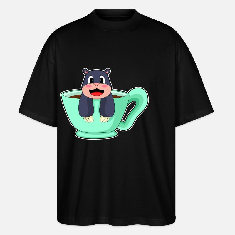 Mole Coffee - Stanley/Stella Oversized Unisex Organic T-shirt Blaster 2.0 - black