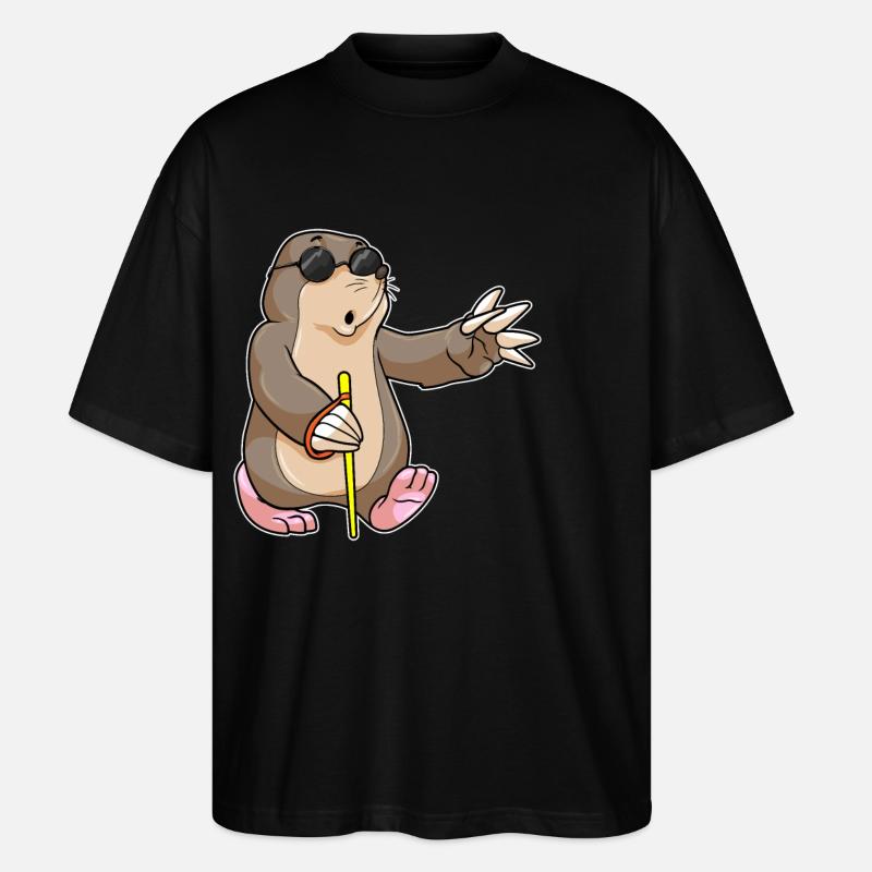 Mole Blind Drôle - T-shirt bio Blaster 2.0 coupe oversize Stanley/Stella Unisexe - noir