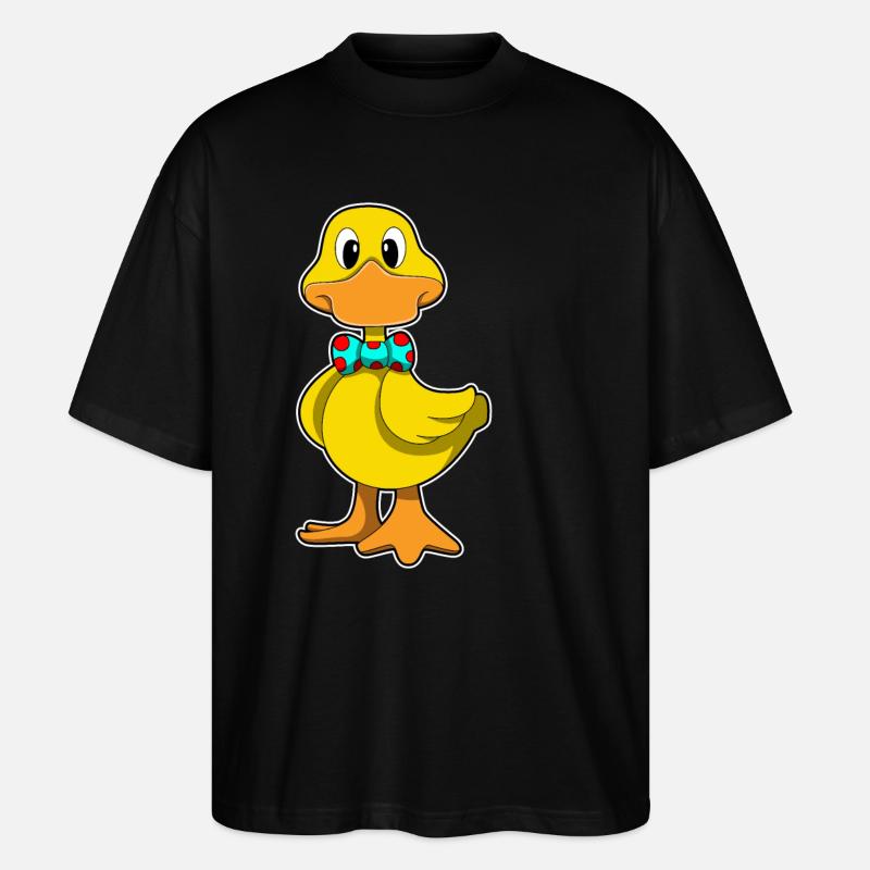 Duck with bow - Stanley/Stella Oversized Unisex Organic T-shirt Blaster 2.0 - black