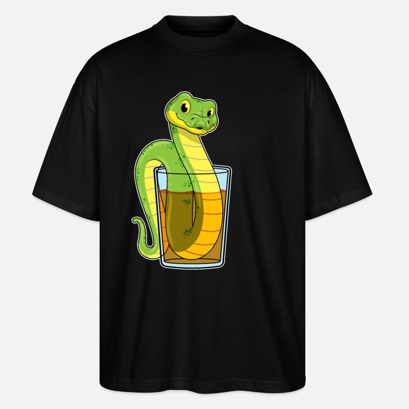 Serpent au jus - T-shirt bio Blaster 2.0 coupe oversize Stanley/Stella Unisexe - noir