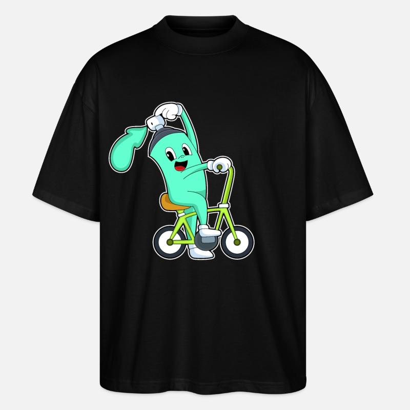 Spray can with bicycle - Stanley/Stella Oversized Unisex Organic T-shirt Blaster 2.0 - black