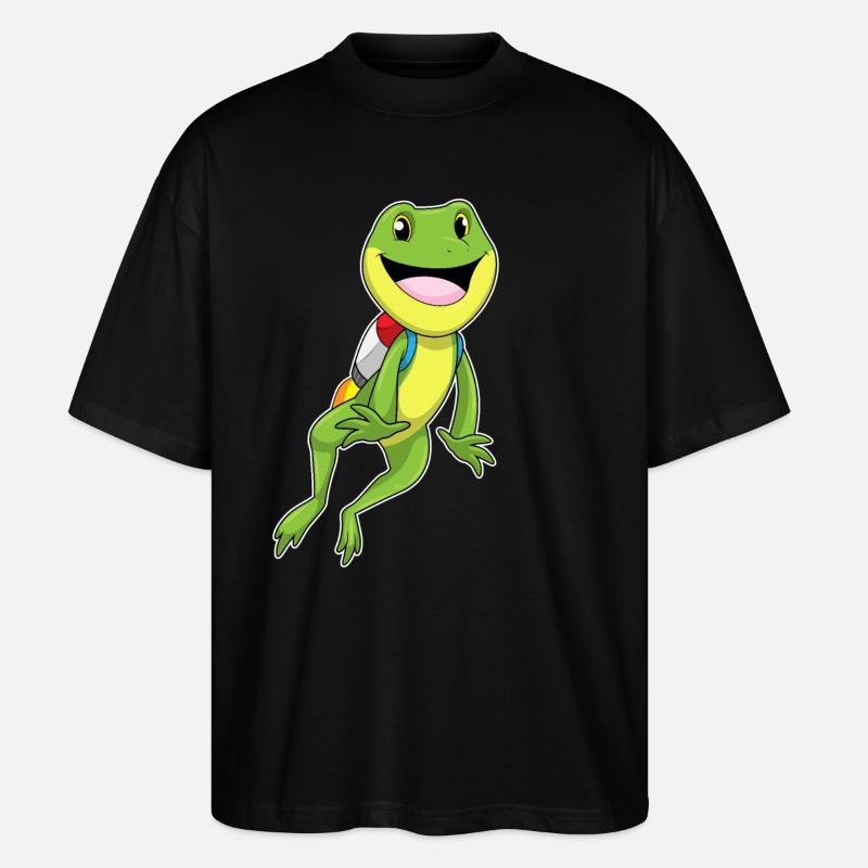 Grenouille avec jetpack - T-shirt bio Blaster 2.0 coupe oversize Stanley/Stella Unisexe - noir