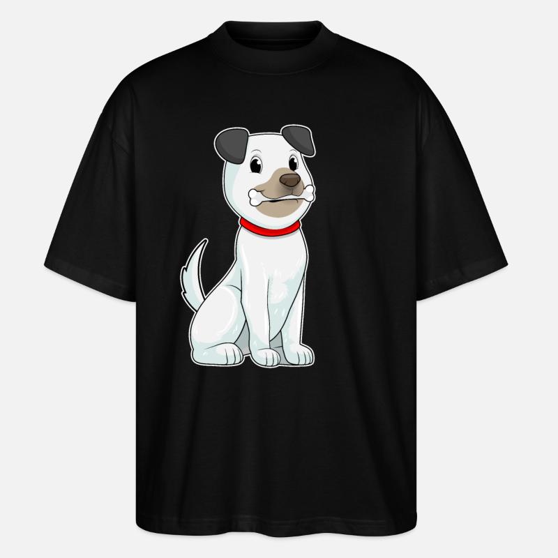 Chien avec des os - T-shirt bio Blaster 2.0 coupe oversize Stanley/Stella Unisexe - noir