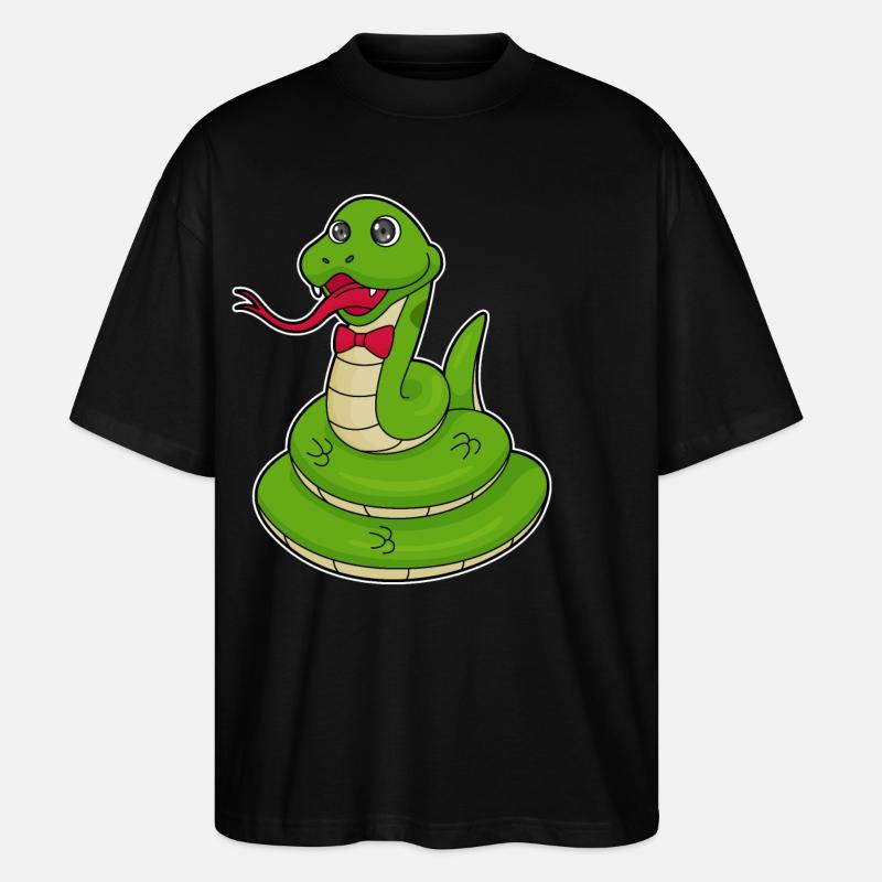 Snake with loop - Stanley/Stella Oversized Unisex Organic T-shirt Blaster 2.0 - black