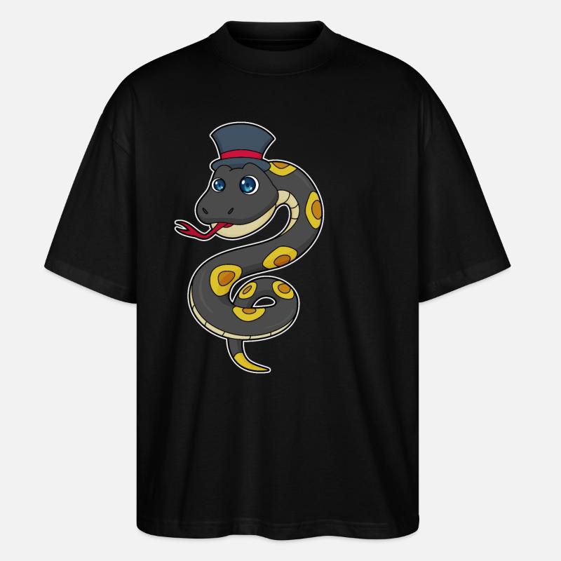 Serpent avec chapeau - T-shirt bio Blaster 2.0 coupe oversize Stanley/Stella Unisexe - noir