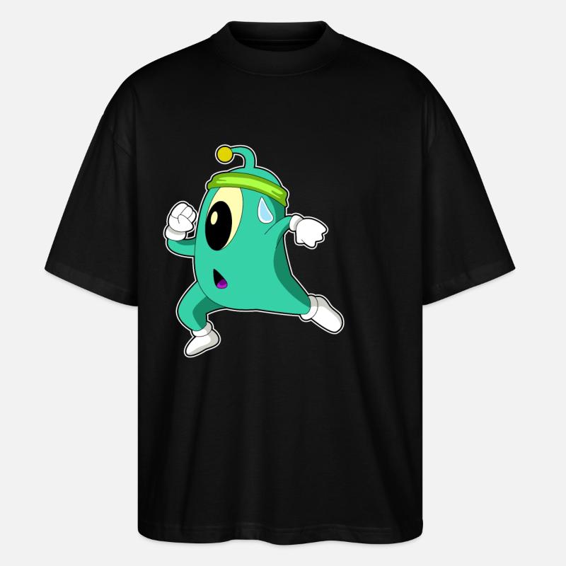 Alien en joggeur - T-shirt bio Blaster 2.0 coupe oversize Stanley/Stella Unisexe - noir