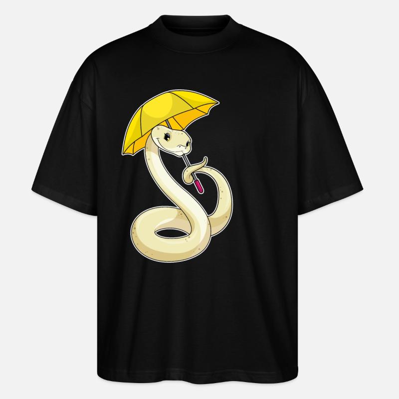 Serpent avec parapluie - T-shirt bio Blaster 2.0 coupe oversize Stanley/Stella Unisexe - noir