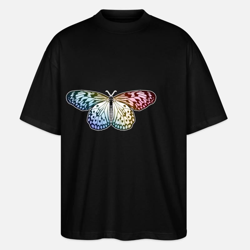 Papillon Arc-en-ciel - T-shirt bio Blaster 2.0 coupe oversize Stanley/Stella Unisexe - noir