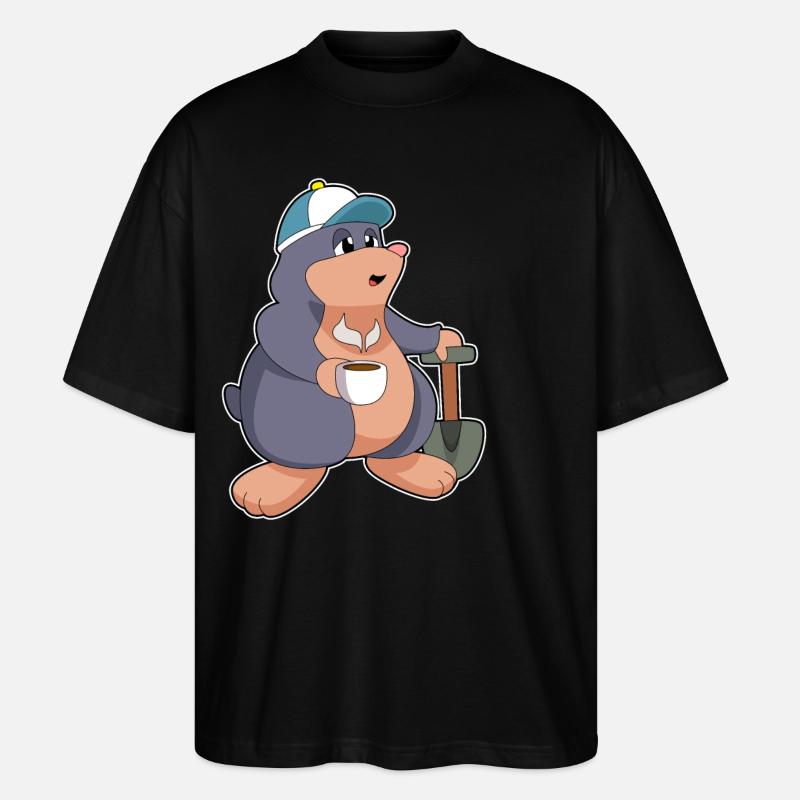 Mole Shovel Coffee - Stanley/Stella Oversized Unisex Organic T-shirt Blaster 2.0 - black
