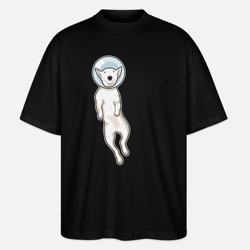 Bullterrier Weltraum - Stanley/Stella Oversized Unisex Bio T-Shirt Blaster 2.0 - Schwarz