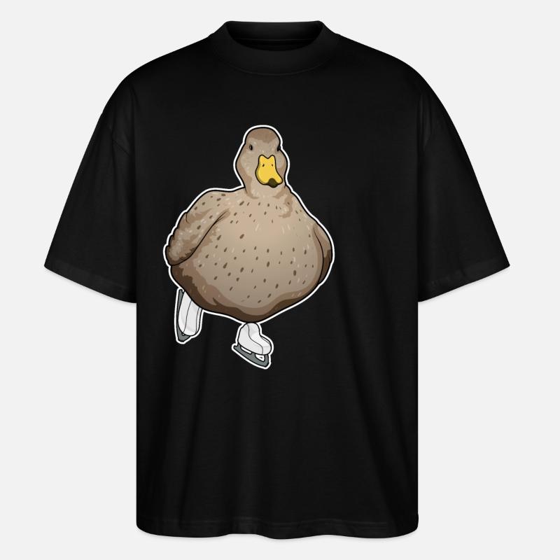 Patins à glace de canard - T-shirt bio Blaster 2.0 coupe oversize Stanley/Stella Unisexe - noir