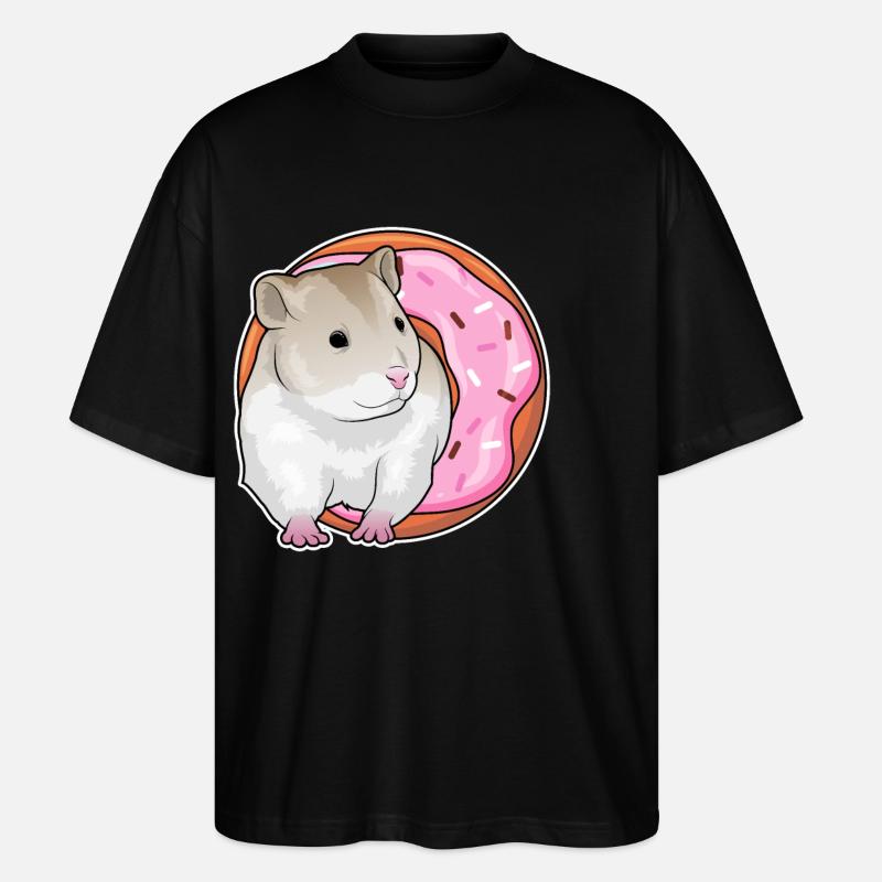 Beignet de hamster - T-shirt bio Blaster 2.0 coupe oversize Stanley/Stella Unisexe - noir