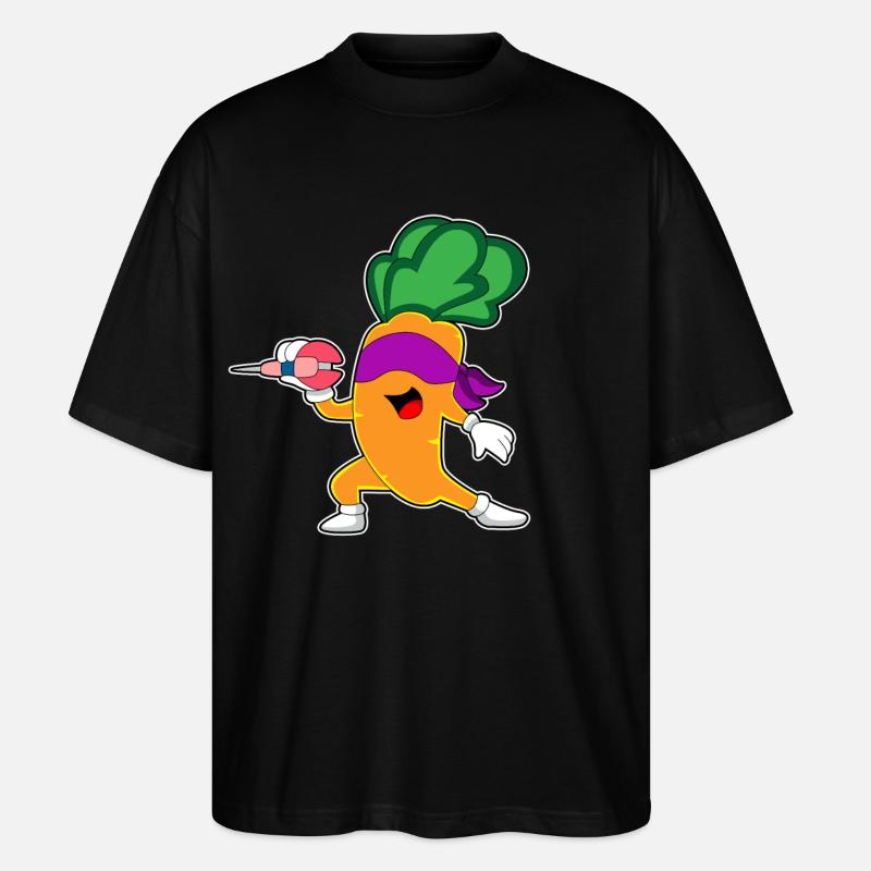 Fléchette de carotte - T-shirt bio Blaster 2.0 coupe oversize Stanley/Stella Unisexe - noir