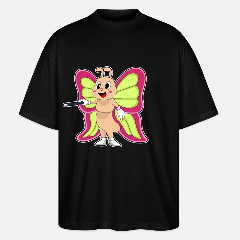 Baguette papillon - T-shirt bio Blaster 2.0 coupe oversize Stanley/Stella Unisexe - noir