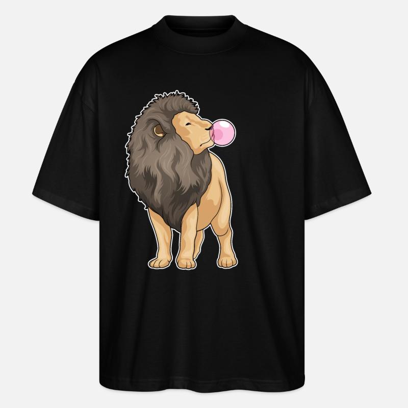 Löwe Kaugummi - Stanley/Stella Oversized Unisex Bio T-Shirt Blaster 2.0 - Schwarz
