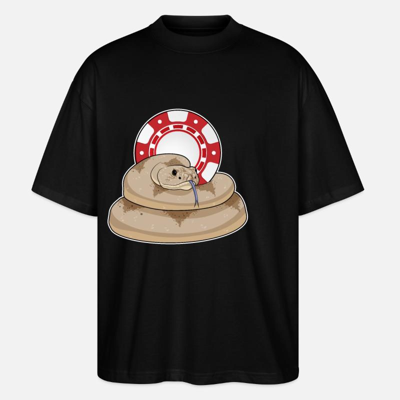 Snake Poker Poker Chips - Stanley/Stella Oversized Unisex Organic T-shirt Blaster 2.0 - black