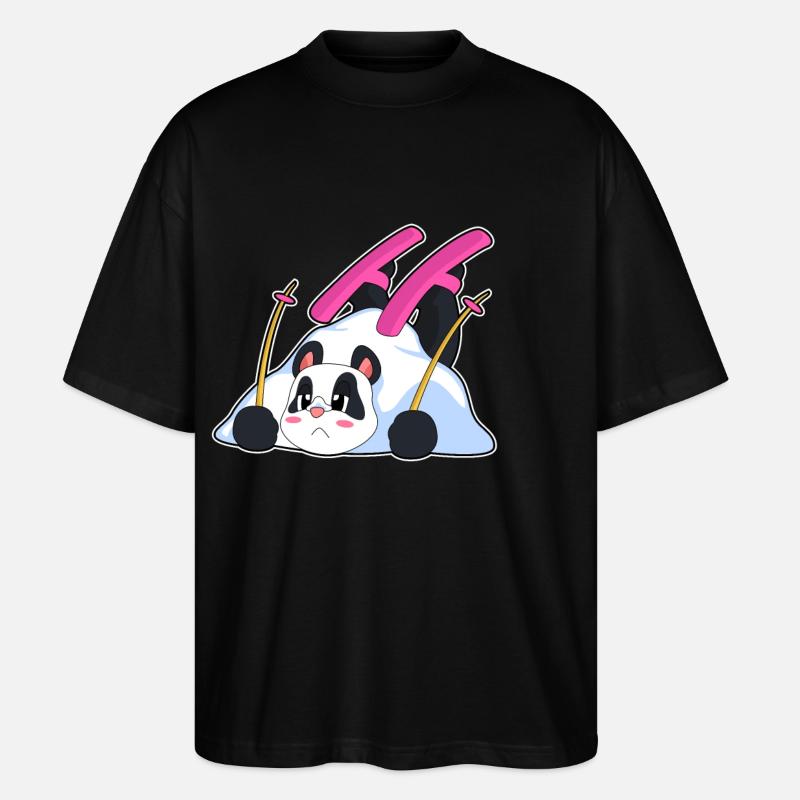 Panda Skier Ski - T-shirt bio Blaster 2.0 coupe oversize Stanley/Stella Unisexe - noir