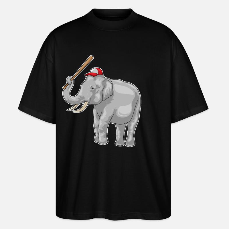 Elephant Baseball Bat Baseball - T-shirt bio Blaster 2.0 coupe oversize Stanley/Stella Unisexe - noir